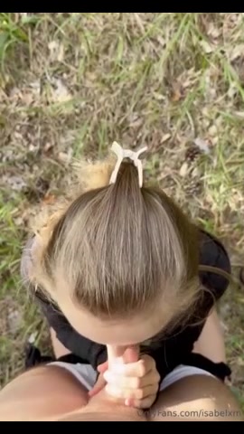 Isabelxm Onlyfans leaked Outdoor blowjob sextape