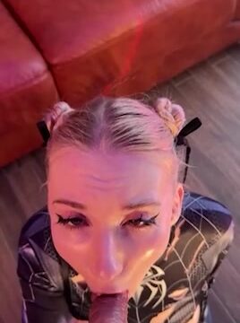 AliceMoon spiderman Blowjob BBC Dildo